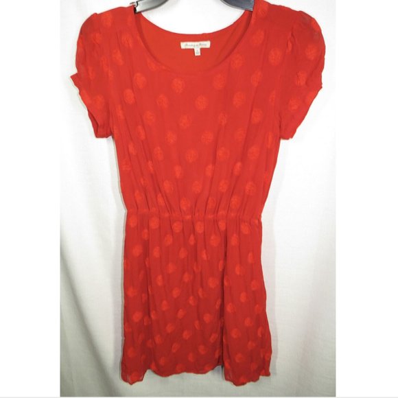 Women's Size Zero Broadway & Broome Red Polka Dot Silk Blend Mini Dress, GUC - Picture 7 of 8